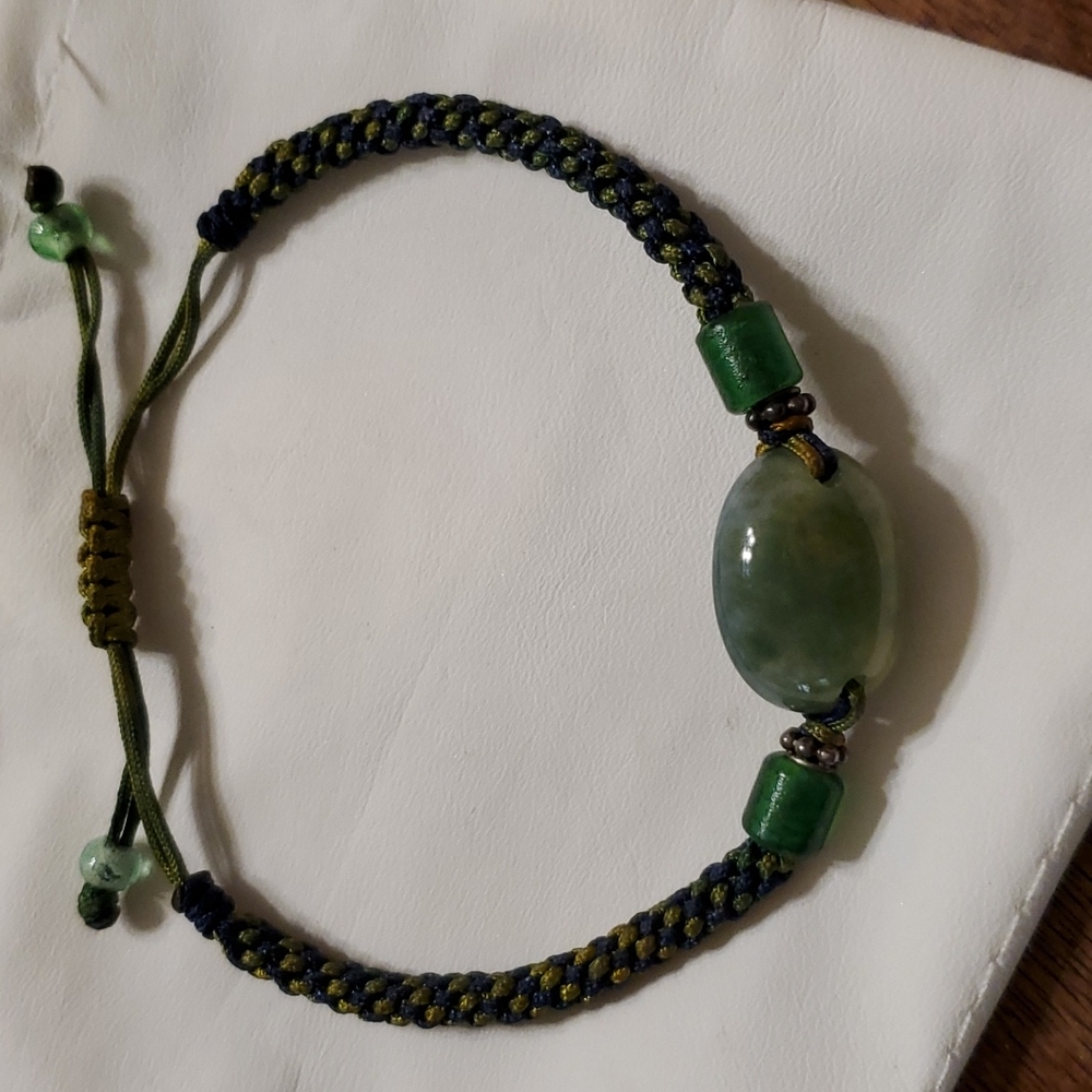 Boho Serpentine Stone Meditation Bracelet